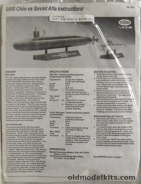 Testors 1/700 USS Ohio vs Soviet Alfa with Tu-95 Bear D / (2) Ka-25B Hormones - Bagged - (ex-DML Dragon), 902 plastic model kit